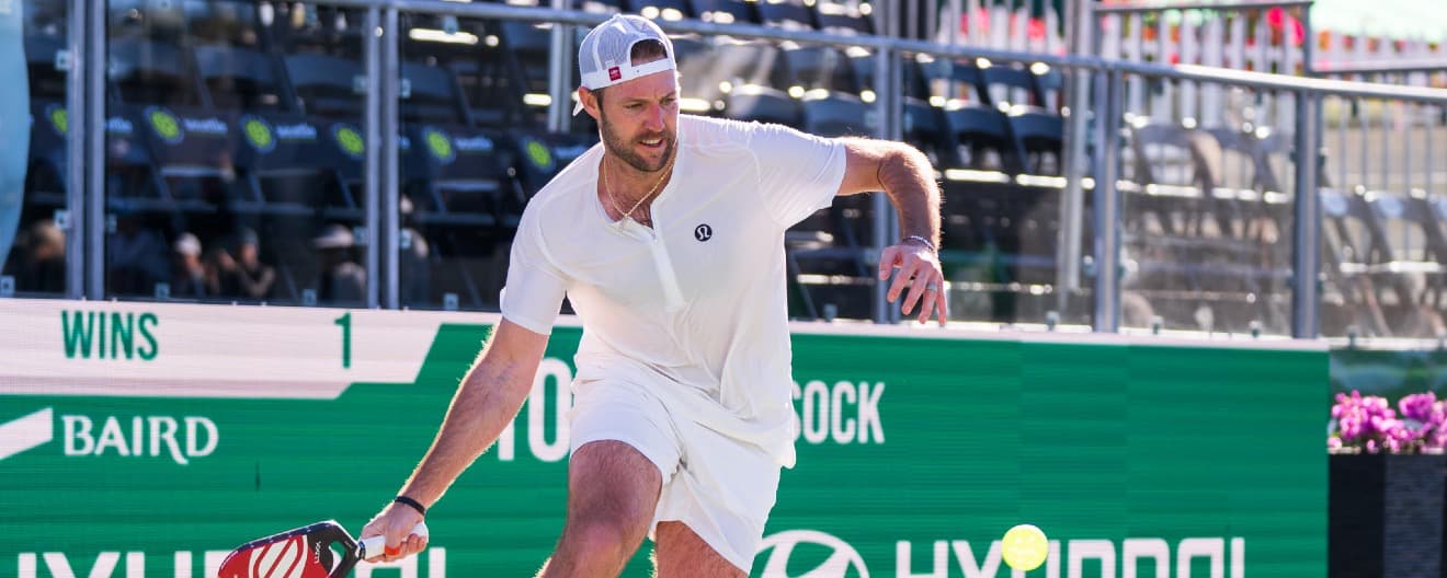 Jack Sock competing at The Masters in Palm Springs.