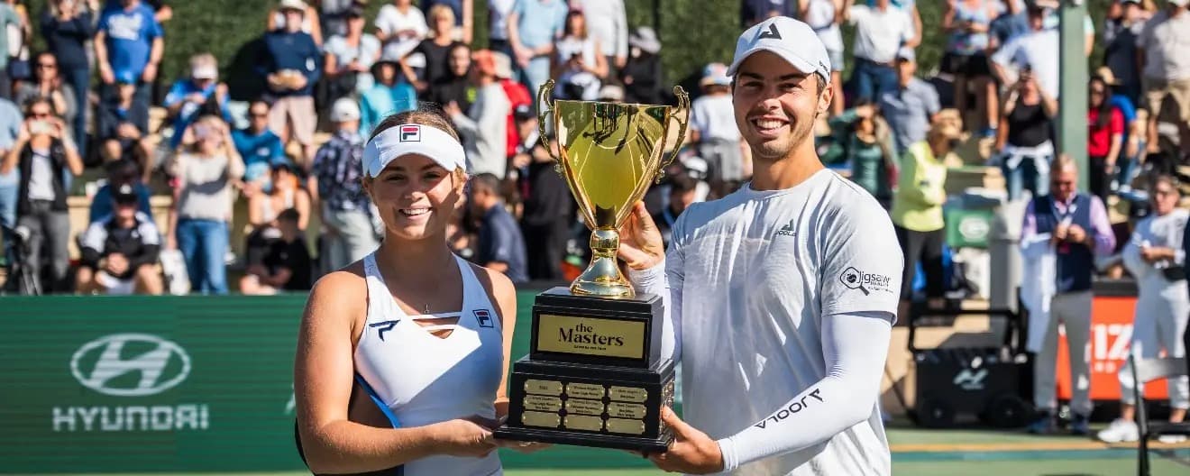 Ben Johns and Anna Leigh Waters won the mixed doubles title on Sunday.