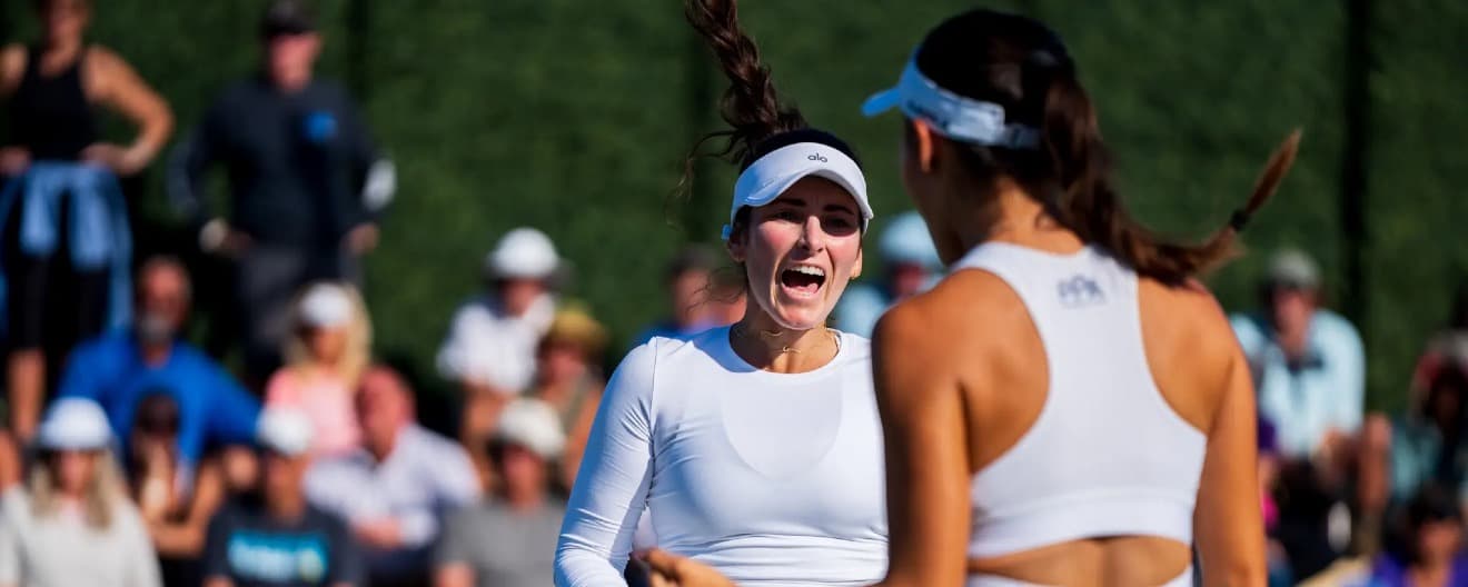 Anna Bright and Rachel Rohrabacher competing at The Masters on Saturday.