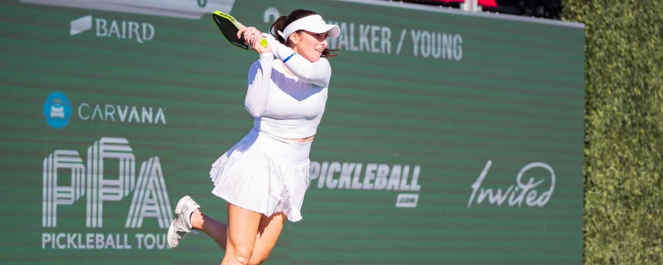 Rachel Rohrabacher competing at The Masters to begin the new PPA Tour season.