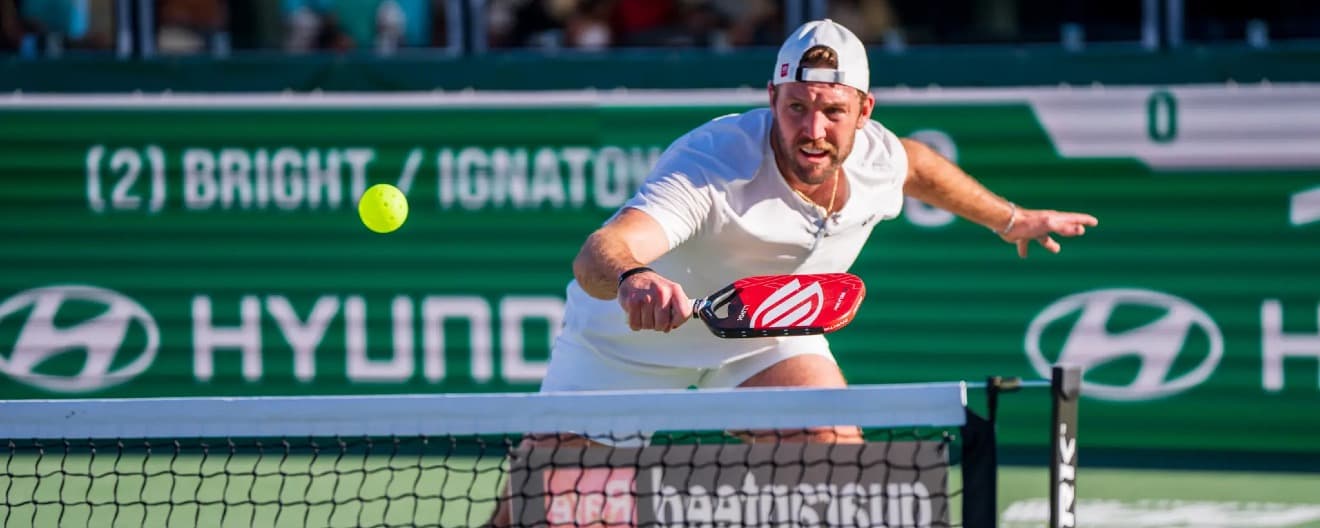 Jack Sock competing in the season-opening Masters event on the PPA Tour.