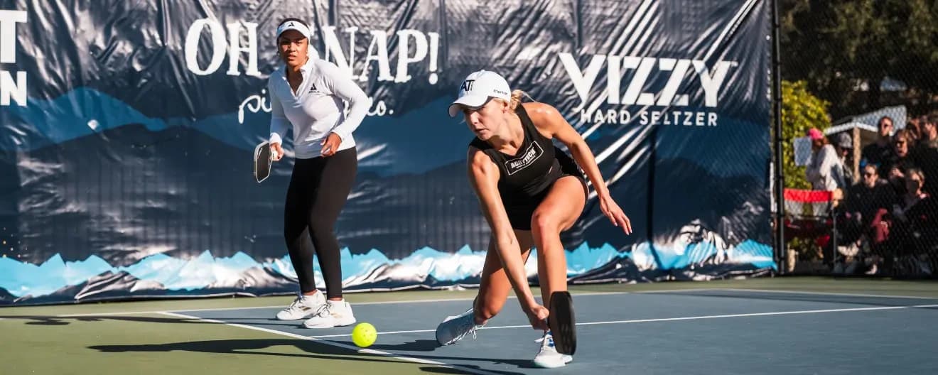 Megan Dizon hits a backhand.