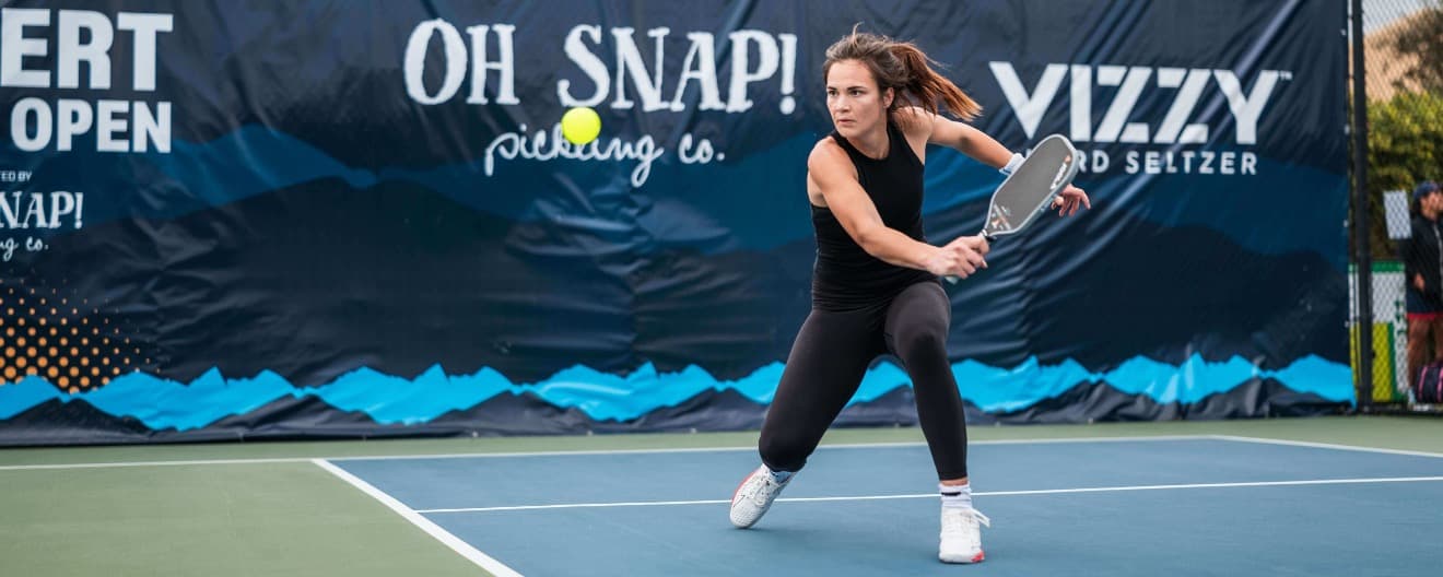 Lea Jansen competing at the PPA Desert Ridge Open earlier this year.