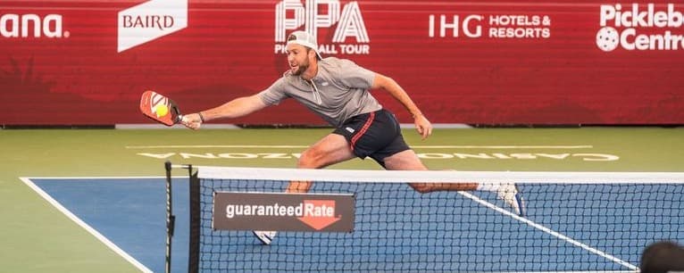 Jack Sock playing pickleball.