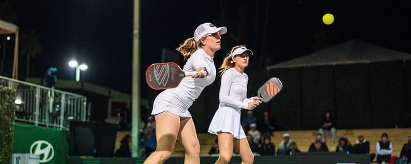 Mary and Maggie Brascia playing pickleball