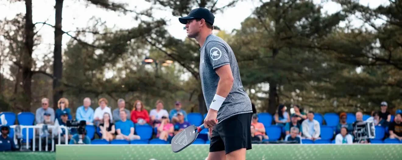 Rafa Hewett playing pickleball.