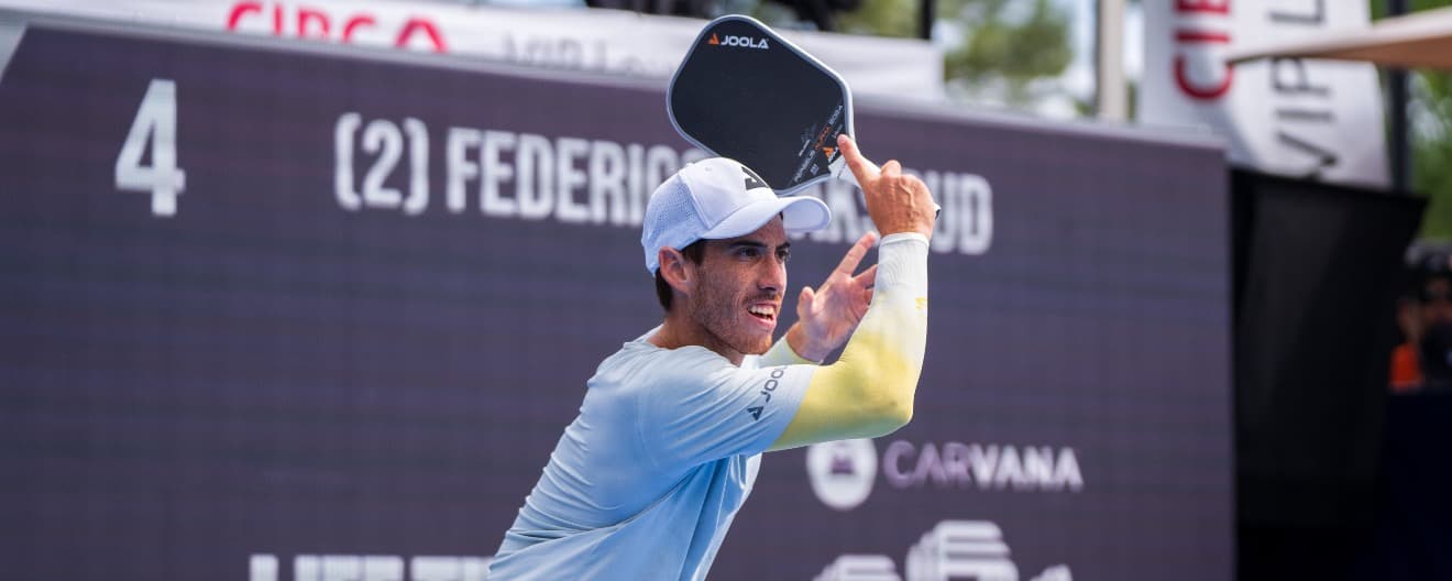 Federico Staksrud competing at the Veolia Houston Open.