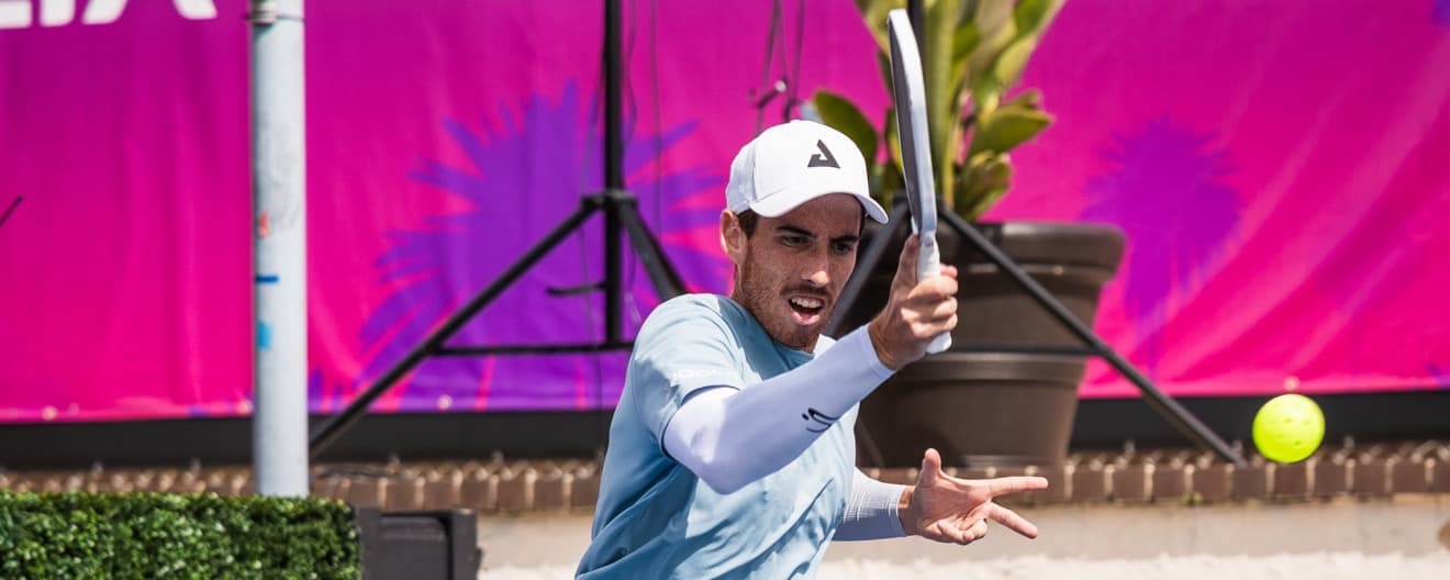 Federico Staksrud competing at the Veolia LA Open.