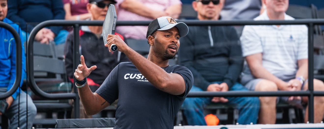 Donald Young competing on the PPA Tour during the 2024 season.