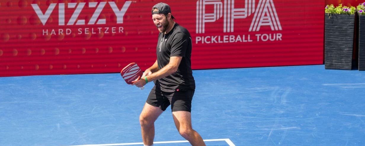 Jack Sock celebrating after a point