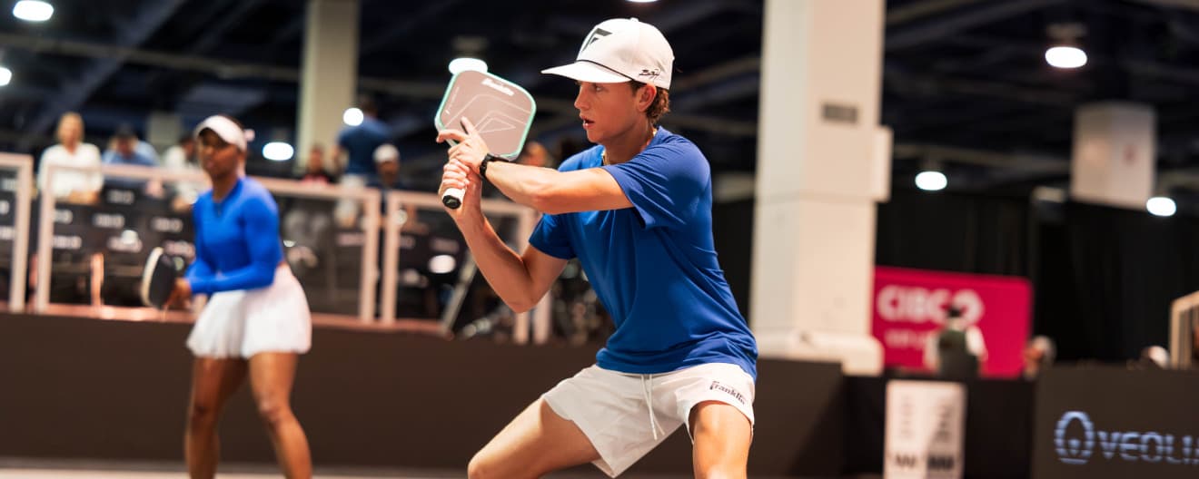 Hayden Patriquin and Tyra Black competing in mixed doubles at the Walgreens open at the Las Vegas Strip.