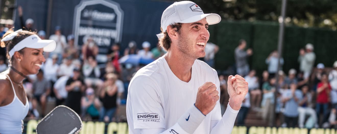 Eric Oncins smiling after winning gold on Championship Sunday in Sacramento.