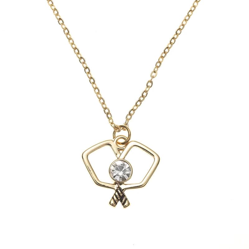 Born to Rally Perfect Pendant Necklace pickleball paddle