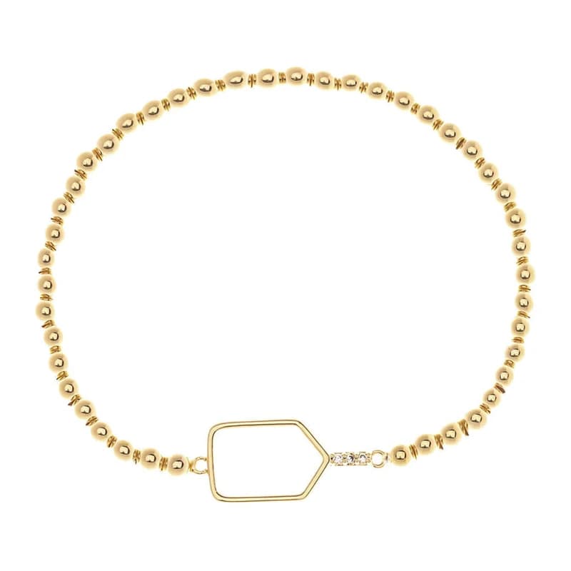 Born to Rally Beaded Stretch Bracelet pickleball paddle