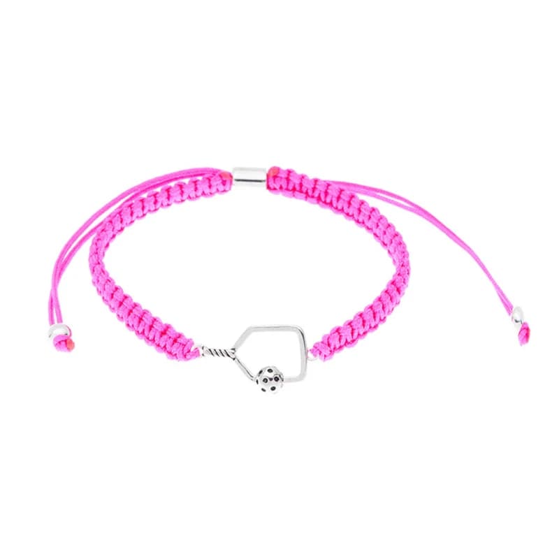 Born to Rally Adjustable Rope Bracelet pickleball paddle