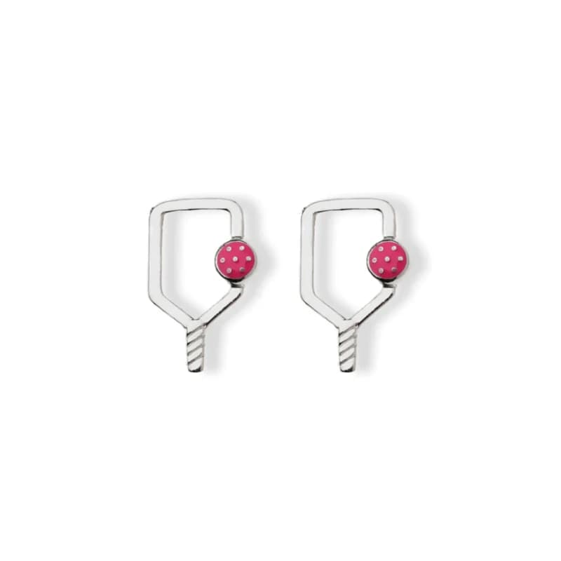 Born to Rally Color Pop Stud Earrings pickleball paddle