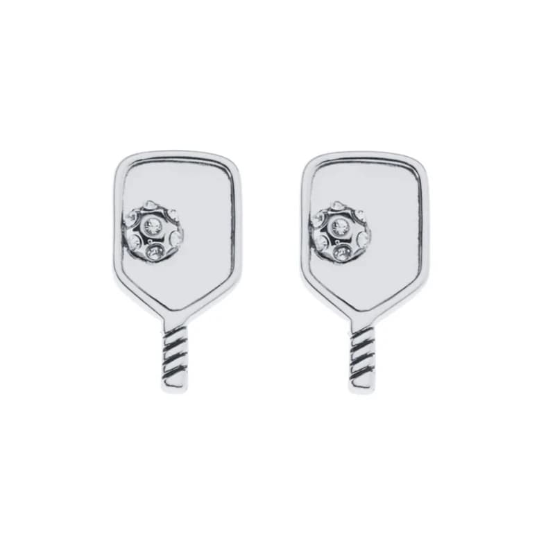 Born to Rally Stud Earrings pickleball paddle