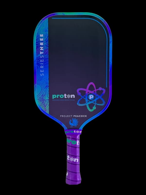 Proton Series Three Project Peacock Elongated pickleball paddle