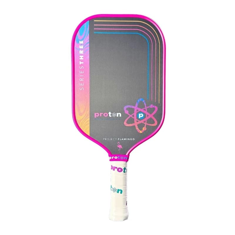 Proton Series Three Project Flamingo Elongated pickleball paddle