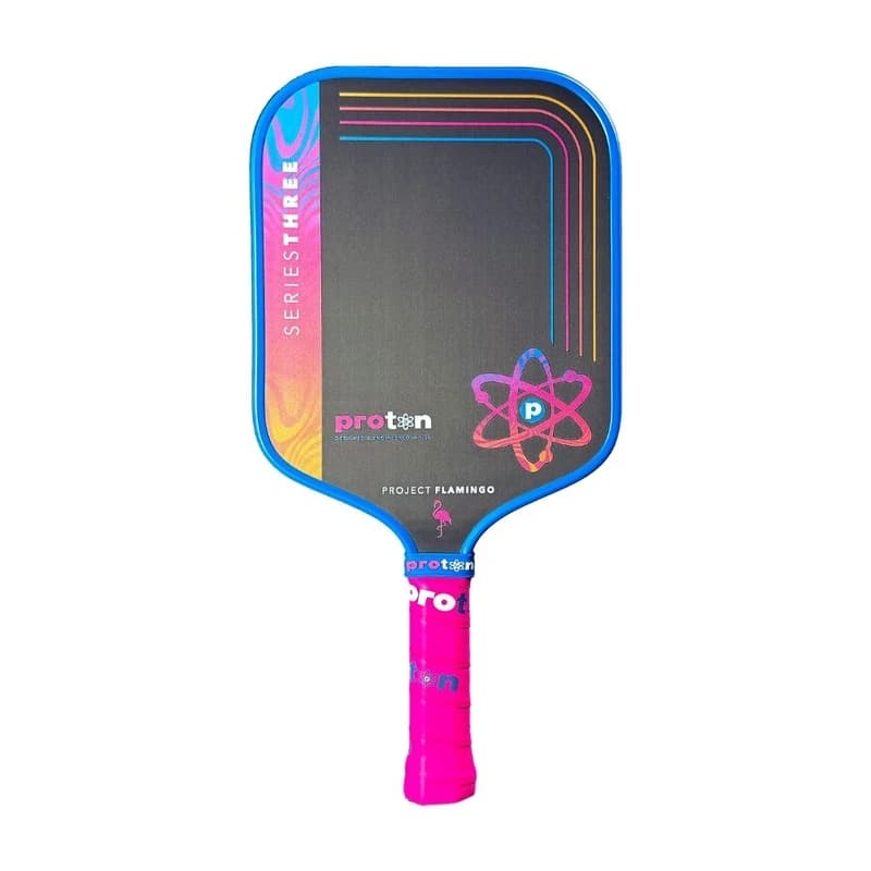 Proton Series Three Project Flamingo Widebody pickleball paddle