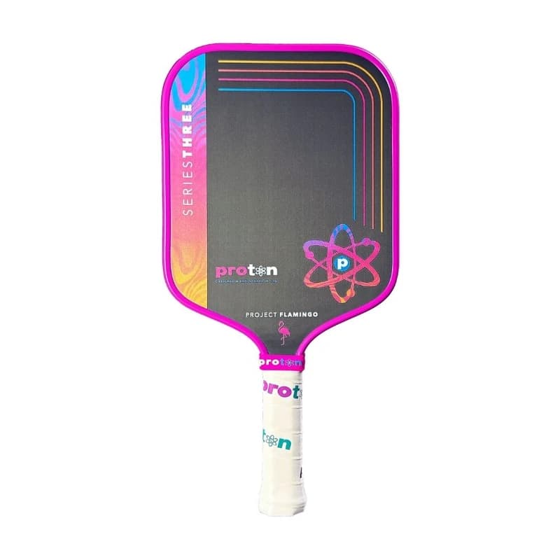 Proton Series Three Project Flamingo Widebody pickleball paddle