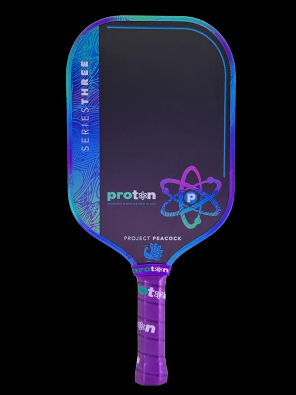Proton Series Three Project Peacock Elongated pickleball paddle