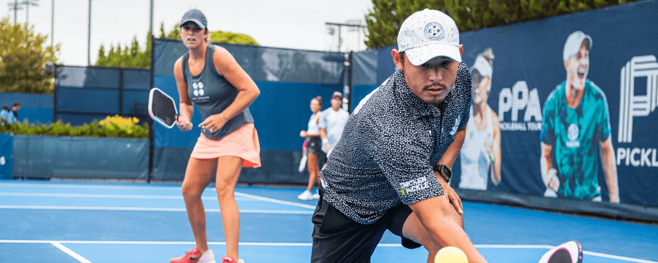 Tammy Emmrich and Daniel De La Rosa competing during the 2023 season.