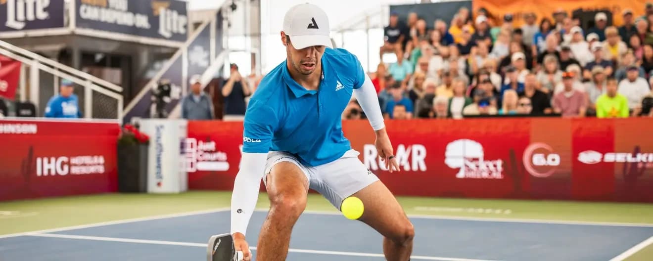 Ben Johns hits a forehand dink.
