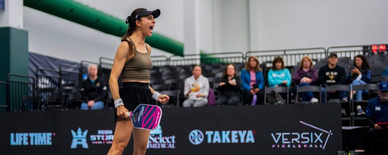 Parris Todd yelling in victory at the Pickleball Central USA Indoor Championships