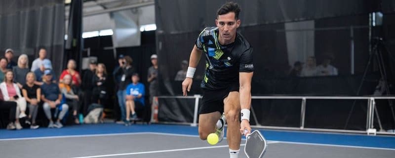 Jhonnatan Medina-Alvarez playing pickleball at the North Carolina Cup.