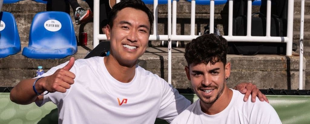 Augustus Ge and Jaume Martinez Vich smiling for the camera.