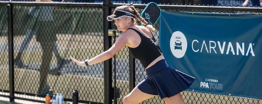 Martina Frantova hitting a forehand