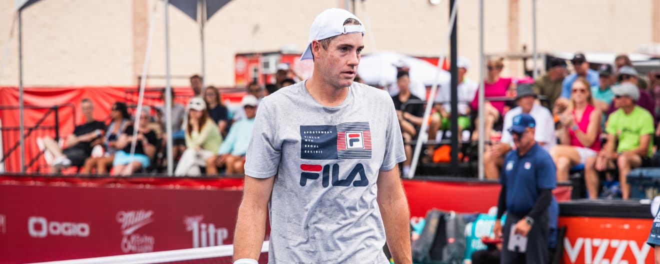 John Isner playing pickleball.