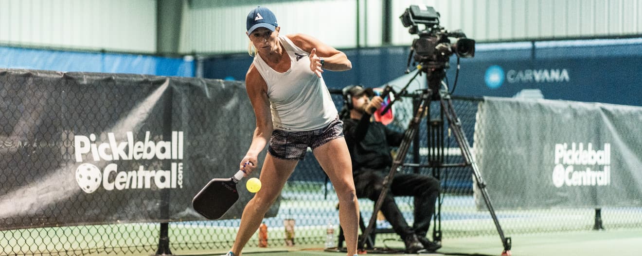 Brooke Buckner hits a forehand.