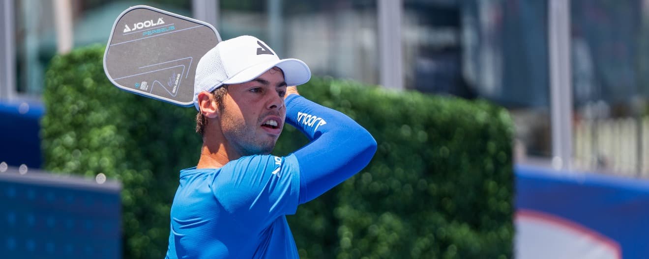 Ben Johns needed a solid effort to eliminate Quang Duong from the singles draw on Friday.