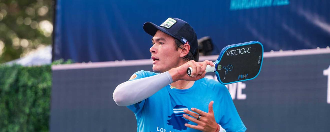 Blaine Hovenier competing during the 2024 Major League Pickleball season.