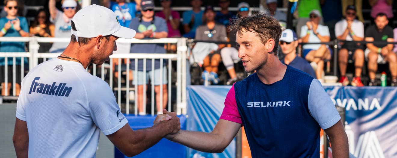 JW Johnson and Dylan Frazier celebrating their victory at the Selkirk Kansas City Open.