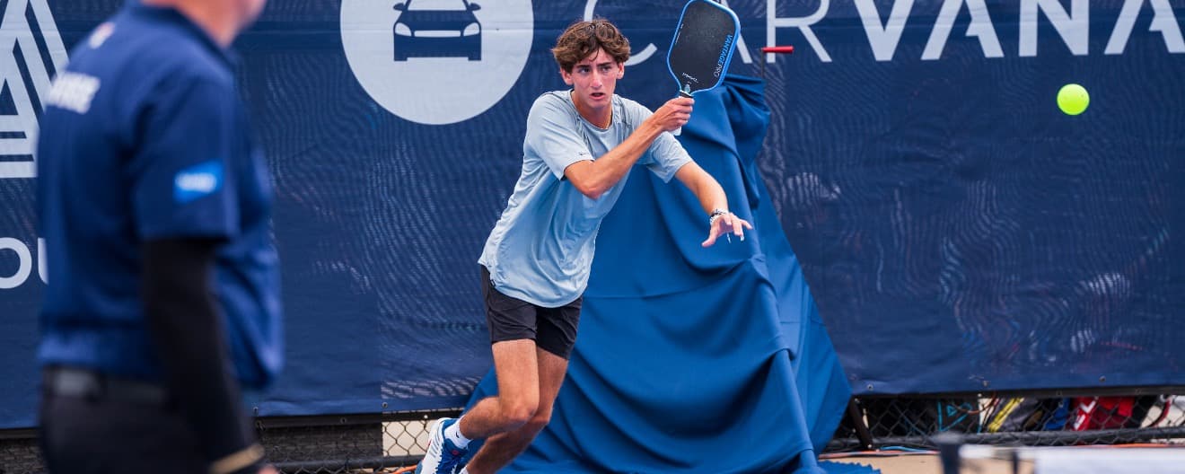 Gabe Tardio competing at the Selkirk Kansas City Open.