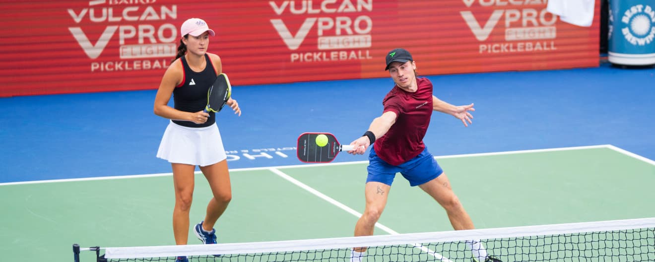 Anna Bright and Christian Alshon competing at the IHG Hotels & Resorts Bristol Open presented by Deep Eddy Vodka.