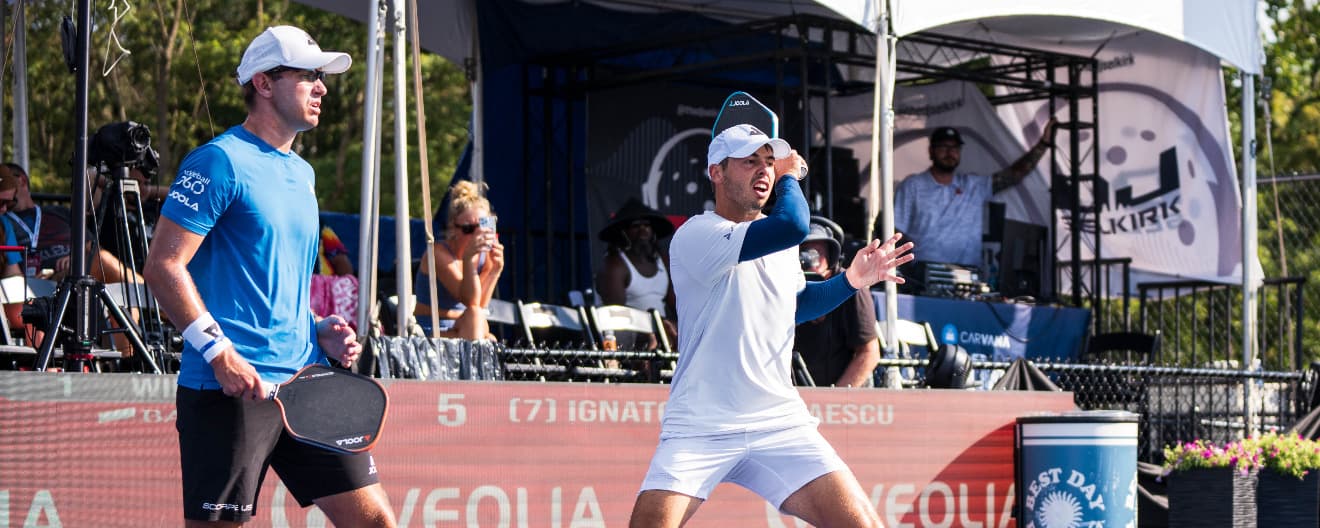 Ben and Collin Johns competing at the IHG Hotels & Resorts Bristol Open presented by Deep Eddy Vodka.