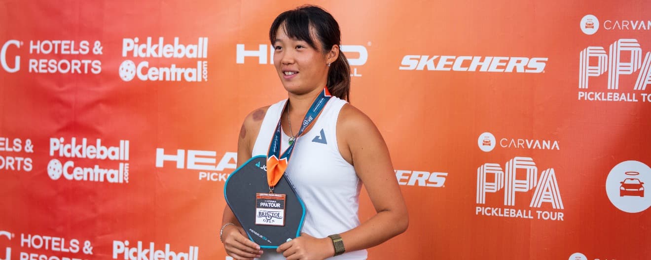 Zoey Wang with her bronze medal at the IHG Hotels & Resorts Bristol Open presented by Deep Eddy Vodka.