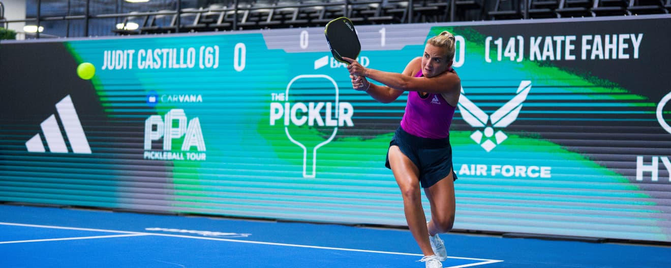 Kate Fahey competing at The Picklr Utah Open.