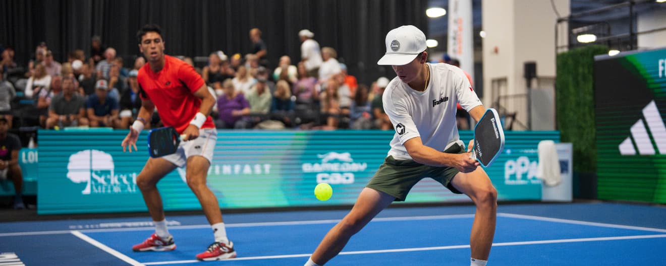 Hayden Patriquin and Pablo Tellez competing at The Picklr Utah Open.