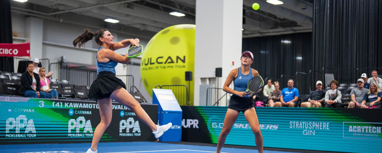 Rachel Rohrabacher and Anna Bright competing at The Picklr Utah Open.