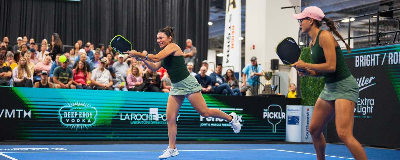 Rachel Rohrabacher and Anna Bright competing at The Pickr Utah Open.