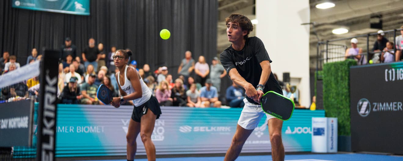 Gabriel Tardio and Jessie Irvine competing at The Picklr Utah Open.