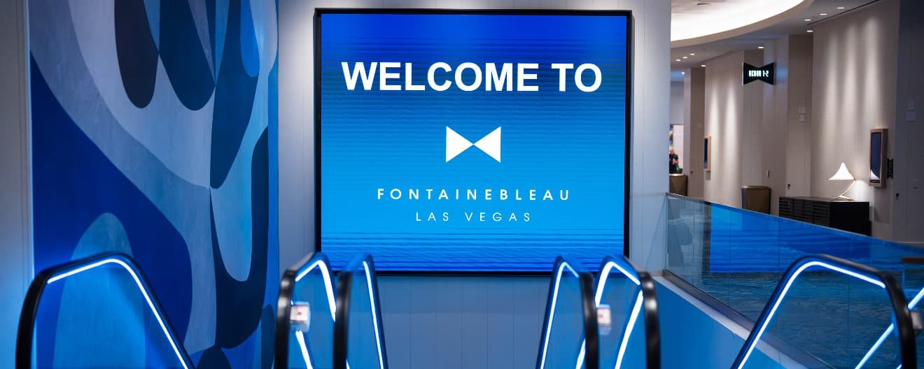 A sign welcoming people to the venue in Las Vegas.