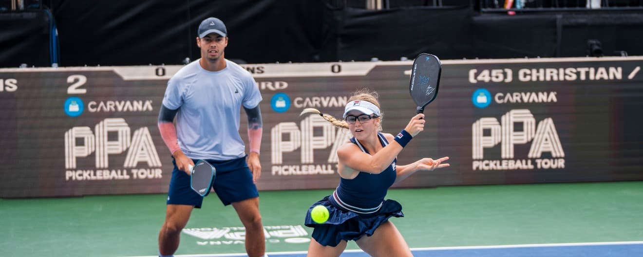 Anna Leigh Waters and Ben Johns competing at Pickleball Virginia Beach.
