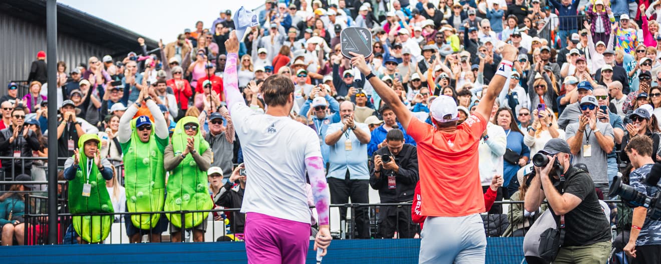 Ben and Collin Johns celebrate their 2023 title.