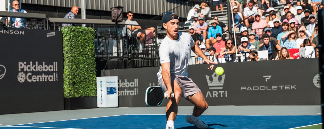 Federico Staksrud competing at the Lapiplasty Pickleball World Championships.